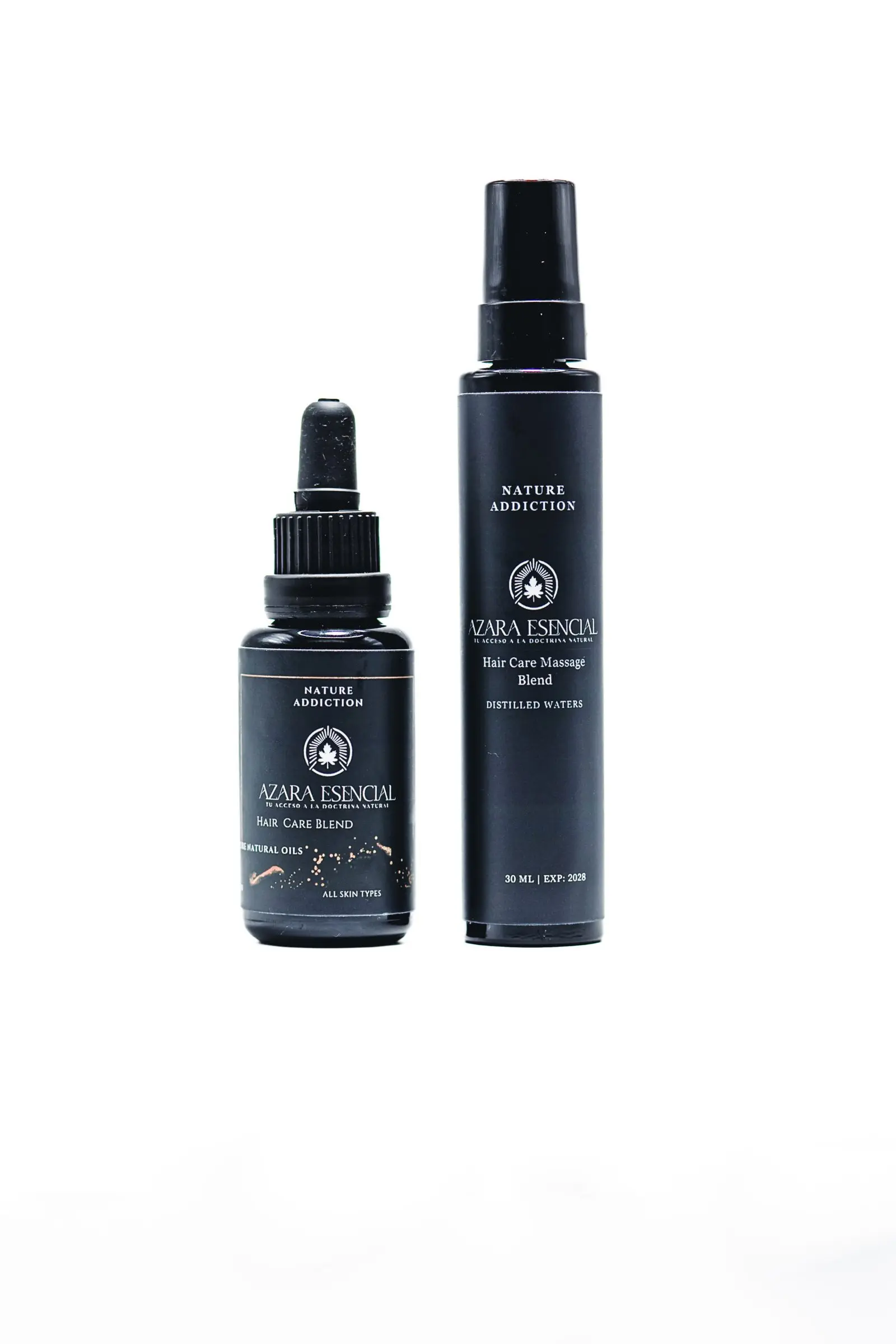 Hair care blends BY azara natural white background product shot